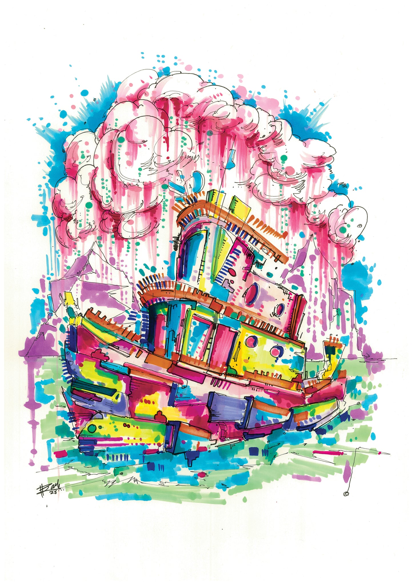 Rose and Cross - Print